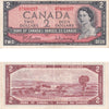 BC-38b 1954 Canada $2 Beattie-Rasminsky, N/R, Extra Fine (EF40)