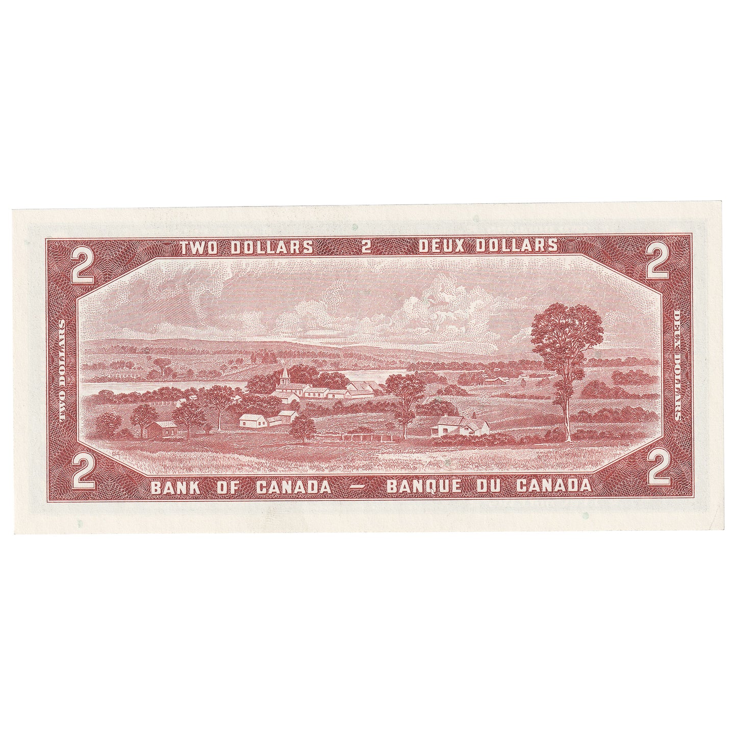 BC-38b 1954 Canada $2 Beattie-Rasminsky, O/R, Almost Uncirculated (AU50)