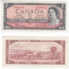 BC-38bT 1954 Canada $2 Beattie-Rasminsky, S/R, Test Note, Very Fine (VF20)