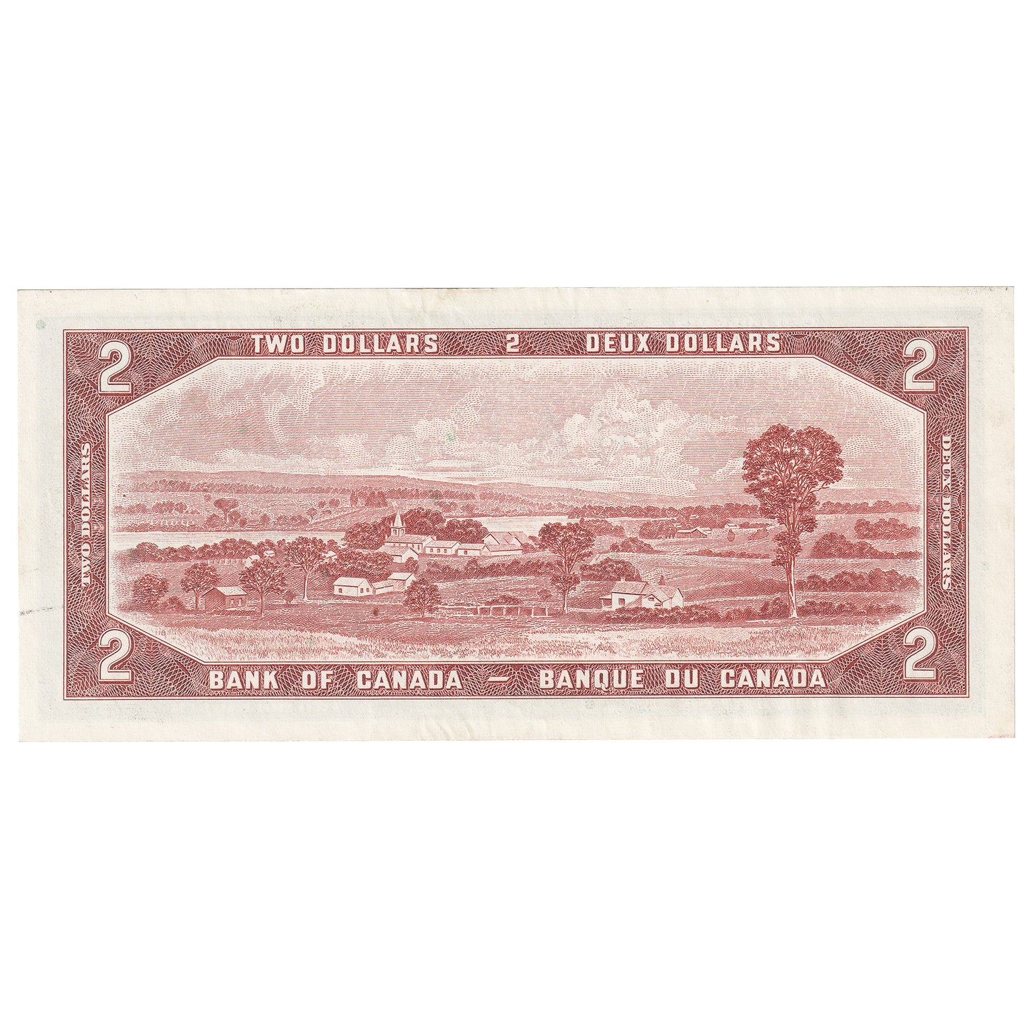 BC-38b 1954 Canada $2 Beattie-Rasminsky, X/R, AU-UNC (AU55)