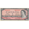 BC-38b 1954 Canada $2 Beattie-Rasminsky, Z/R, AU-UNC (AU55)