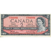 BC-38b 1954 Canada $2 Beattie-Rasminsky, E/U, AU-UNC (AU55)