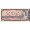 BC-38b 1954 Canada $2 Beattie-Rasminsky, G/U, Almost Uncirculated (AU50)