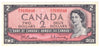 BC-38b 1954 Canada $2 Beattie-Rasminsky, P/U, Almost Uncirculated (AU50)