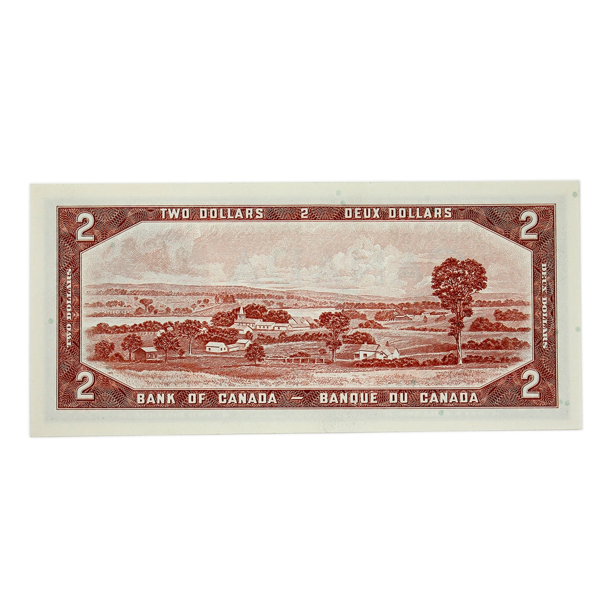 BC-38b 1954 Canada $2 Beattie-Rasminsky, S/U, Almost Uncirculated (AU50)