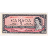BC-38b 1954 Canada $2 Beattie-Rasminsky, W/U, AU-UNC (AU55)