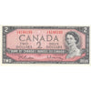 BC-38b 1954 Canada $2 Beattie-Rasminsky, Y/U, Almost Uncirculated (AU50)