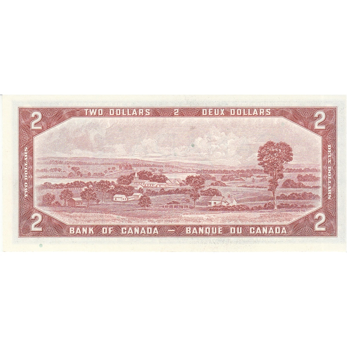 BC-38b 1954 Canada $2 Beattie-Rasminsky, Y/U, Almost Uncirculated (AU50)
