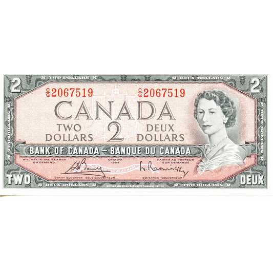 BC-38c 1954 Canada $2 Bouey-Rasminsky, C/G, EF