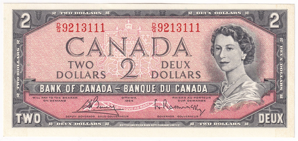 BC-38c 1954 Canada $2 Bouey-Rasminsky, D/G, Uncirculated (MS60)