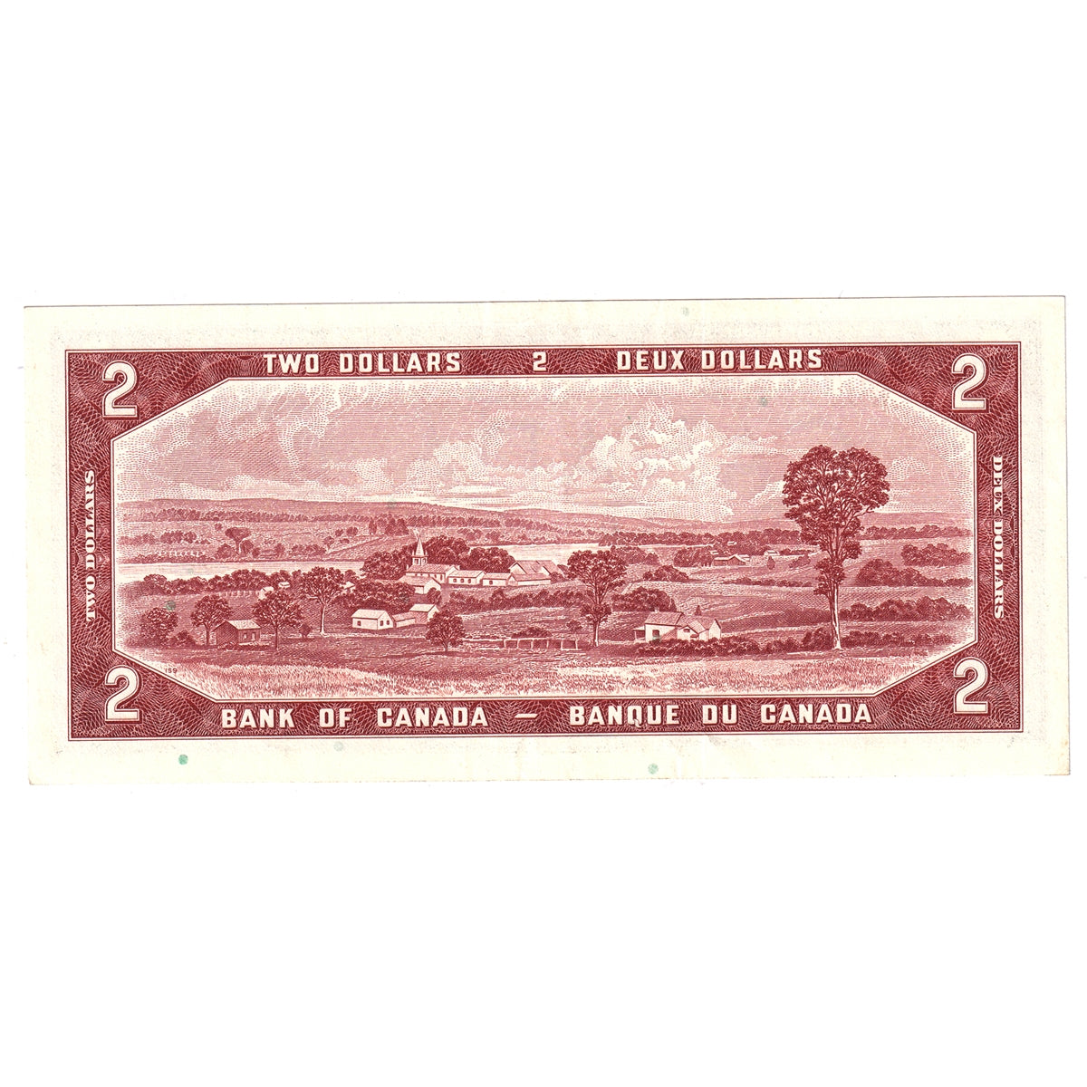 BC-38c 1954 Canada $2 Bouey-Rasminsky, E/G, Almost Uncirculated (AU50)