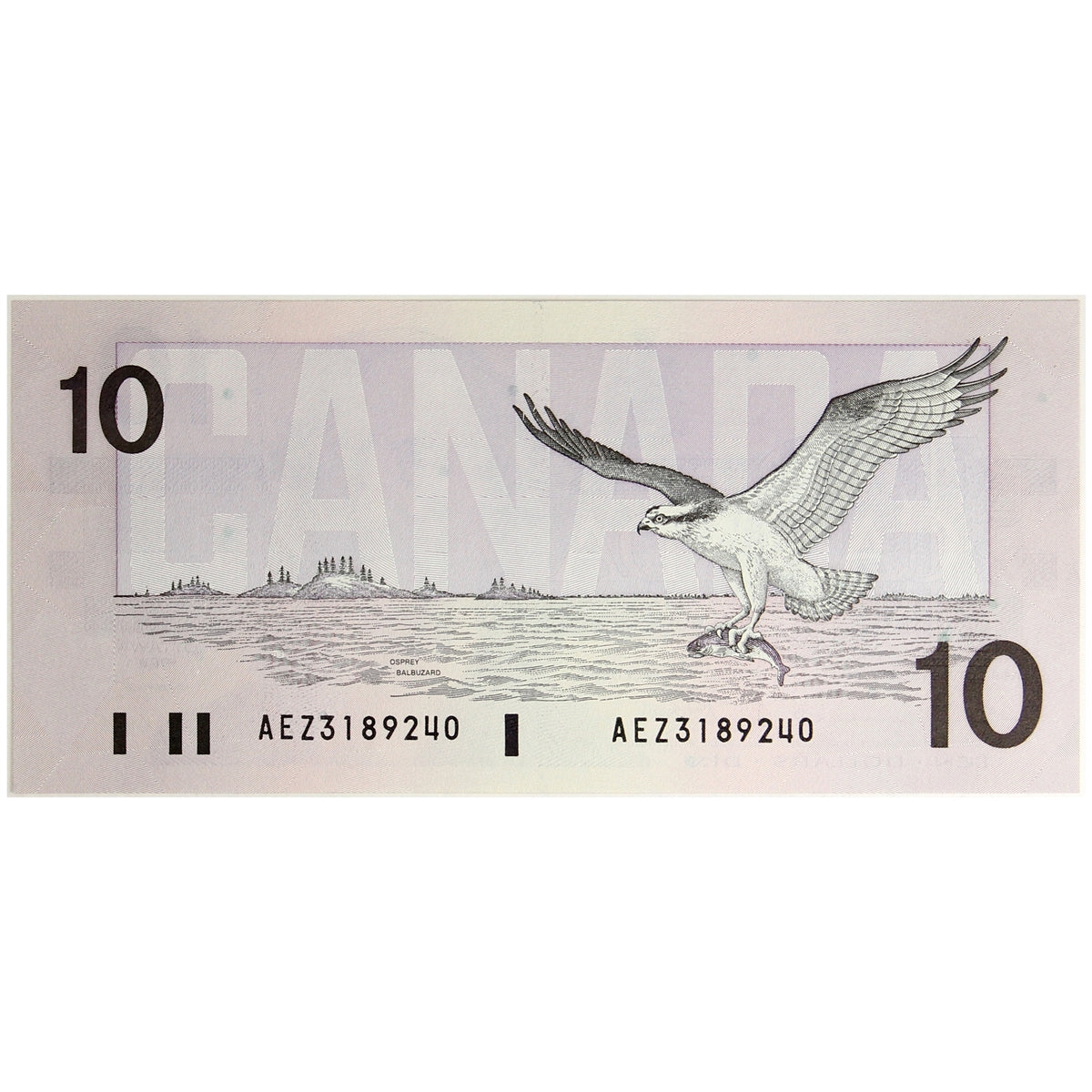 BC-57a 1989 Canada $10 Thiessen-Crow, AEZ, Uncirculated (MS60)