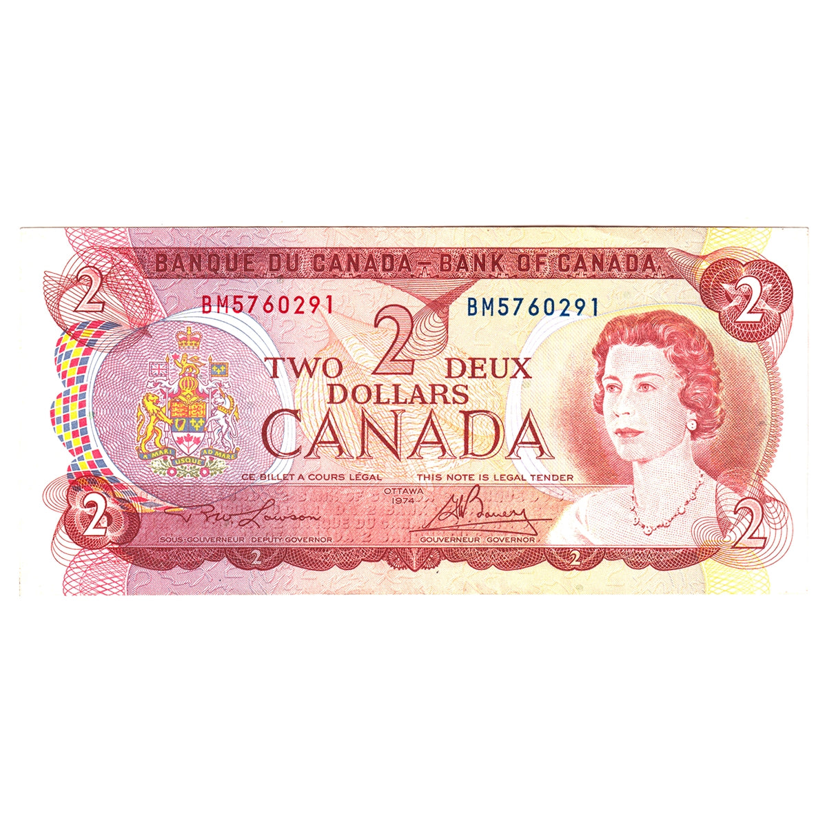 BC-47a 1974 Canada $2 Lawson-Bouey, BM, EF-AU (EF45)