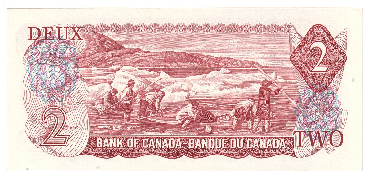 BC-47a 1974 Canada $2 Lawson-Bouey, BT, AU-UNC (AU55)