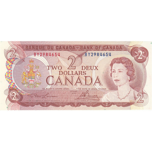 BC-47a 1974 Canada $2 Lawson-Bouey, BY, Uncirculated (MS60)