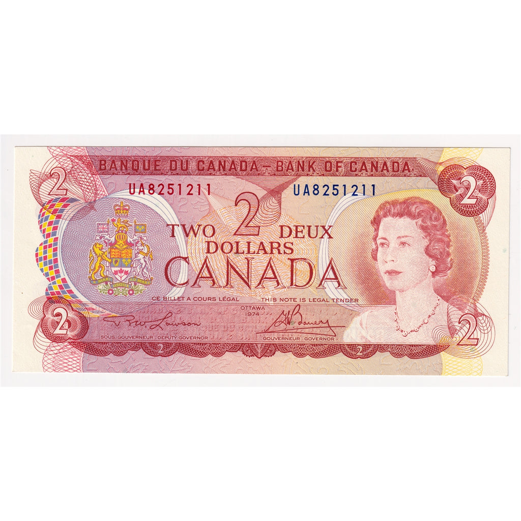 BC-47a 1974 Canada $2 Lawson-Bouey, UA, Uncirculated (MS60)