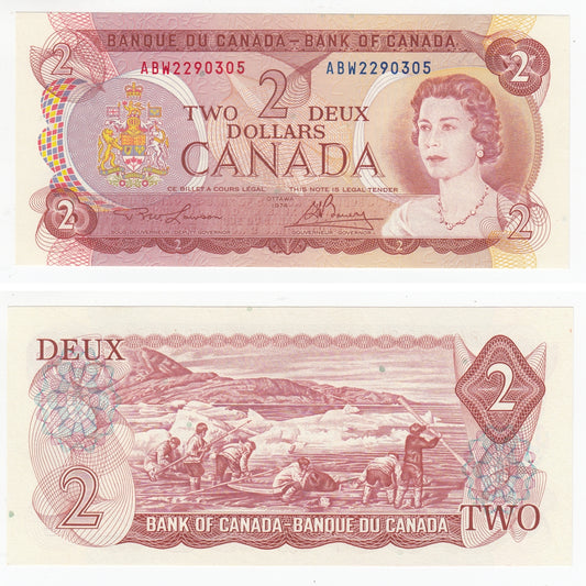 BC-47a-i 1974 Canada $2 Lawson-Bouey, ABW, CUNC