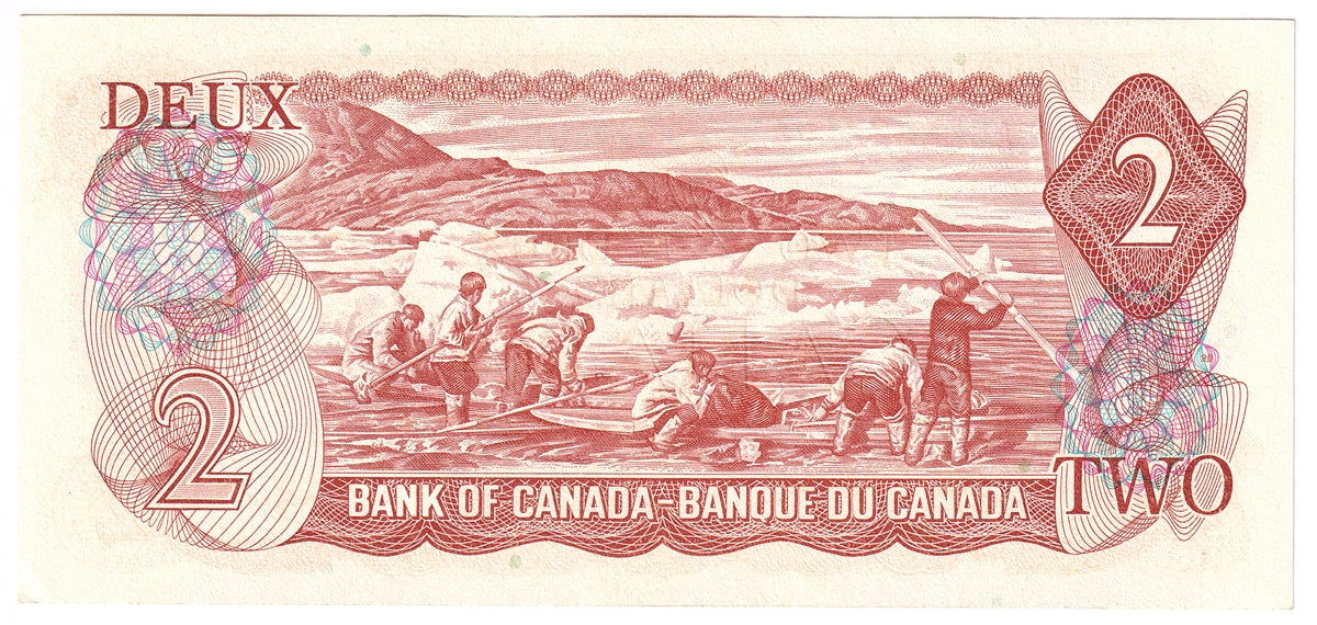 BC-47b 1974 Canada $2 Crow-Bouey, AGK, AU-UNC (AU55)