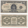 DC-261 1923 Dominion $2 Campbell-Clark, Black Seal, Group 4, Series X, Fine (F12)