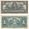 BC-21c 1937 Canada $1 Gordon-Towers, E/L, VF-EF (VF30)
