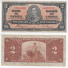 BC-22c 1937 Canada $2 Coyne-Towers, E/R, Fine (F12)