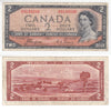 BC-30a 1954 Canada $2 Coyne-Towers, Devil's Face, A/B, F-VF (F15)