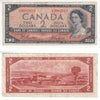 BC-30b 1954 Canada $2 Beattie-Coyne, Devil's Face, F/B, F-VF (F15)