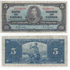 BC-23b 1937 Canada $5 Gordon-Towers, W/C, F-VF (F15)