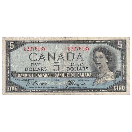 BC-31b 1954 Canada $5 Beattie-Coyne, Devil's Face, D/C, F-VF