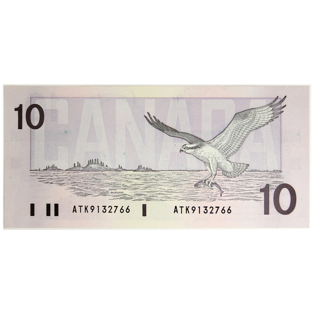 BC-57a 1989 Canada $10 Thiessen-Crow, ATK, UNC