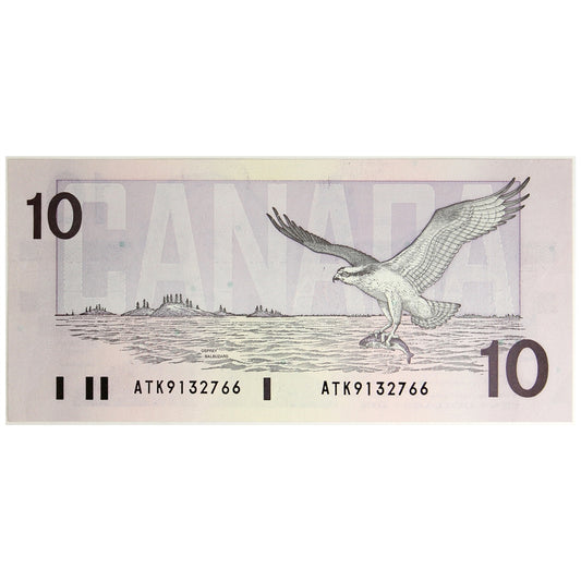 BC-57a 1989 Canada $10 Thiessen-Crow, ATK, UNC