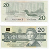 BC-58aA-ii 1991 Canada $20 Thiessen-Crow, AIX, Circ