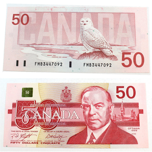 BC-59d 1988 Canada $50 Knight-Dodge, FMB, CUNC