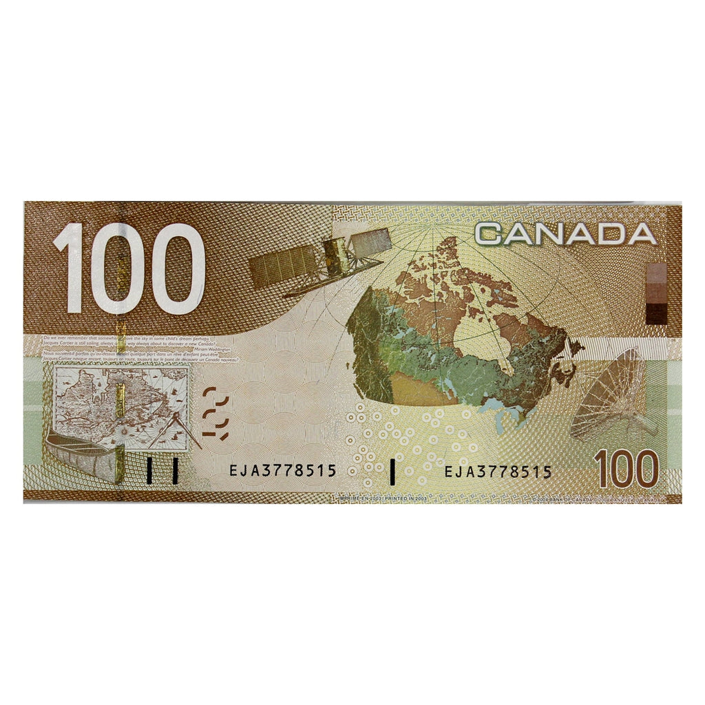 BC-66a-i 2003 Canada $100 Jenkins-Dodge, EJA, Uncirculated (MS60)