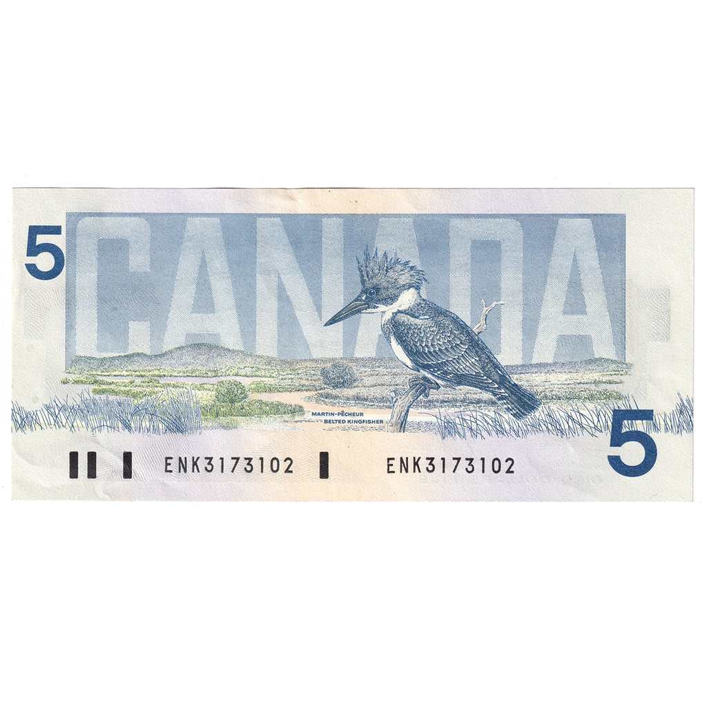 BC-56a 1986 Canada $5 Crow-Bouey, ENK, Extra Fine (EF40)