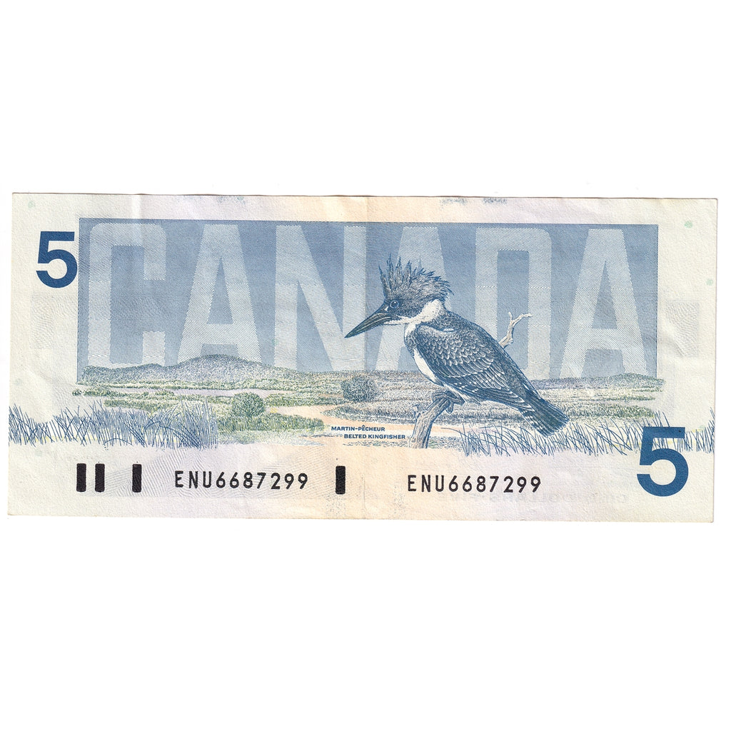 BC-56a 1986 Canada $5 Crow-Bouey, ENU, Extra Fine (EF40)