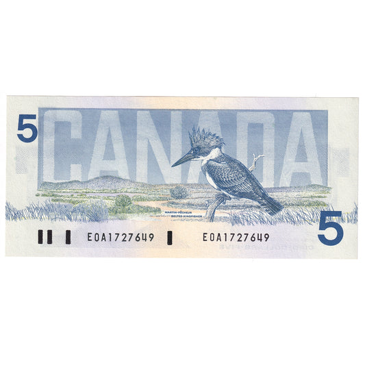 BC-56a 1986 Canada $5 Crow-Bouey, EOA, UNC