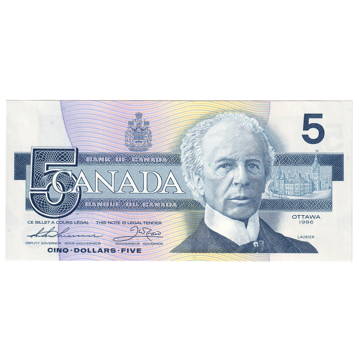 BC-56b 1986 Canada $5 Thiessen-Crow, FPS, CUNC
