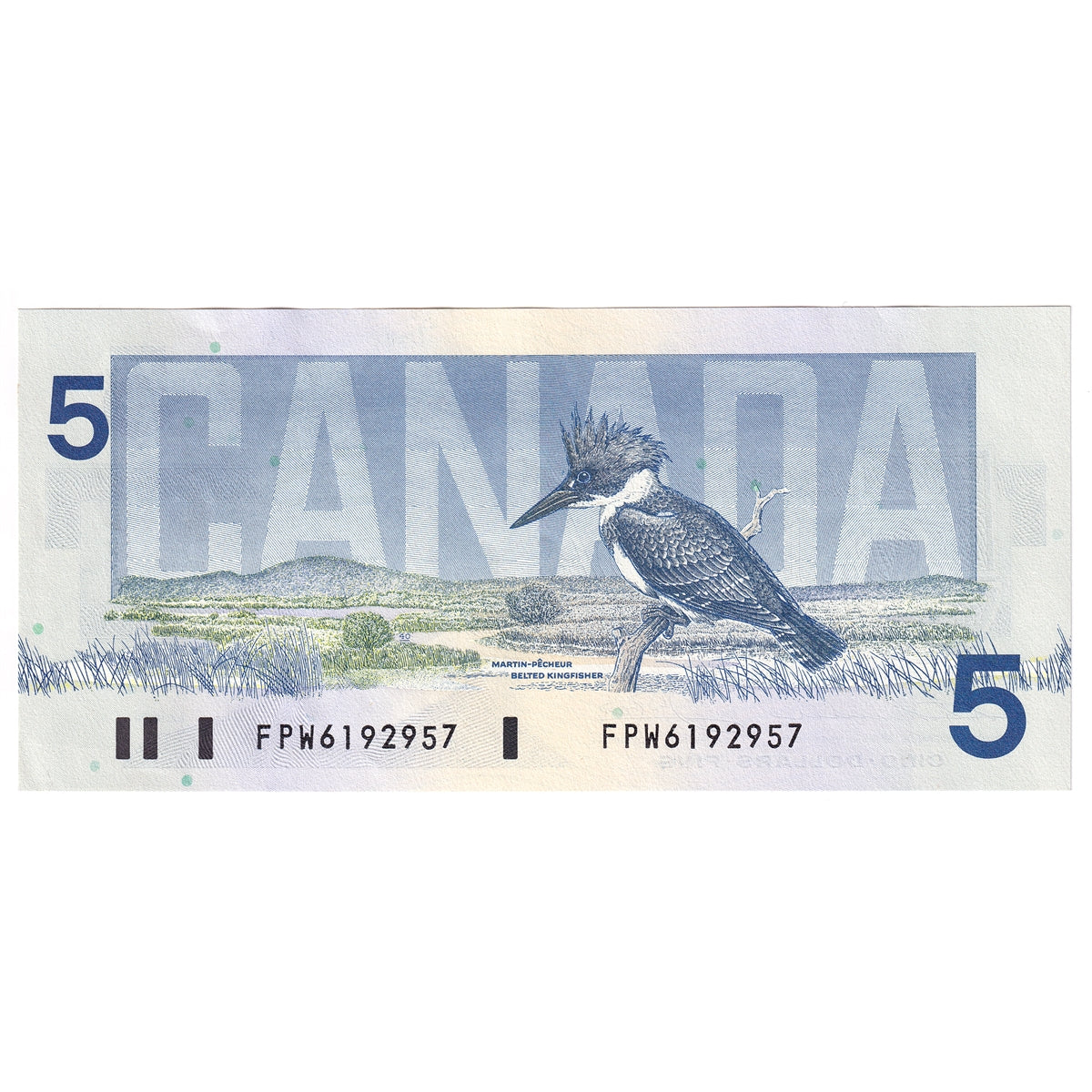 BC-56b 1986 Canada $5 Thiessen-Crow, FPW, AU-UNC (AU55)