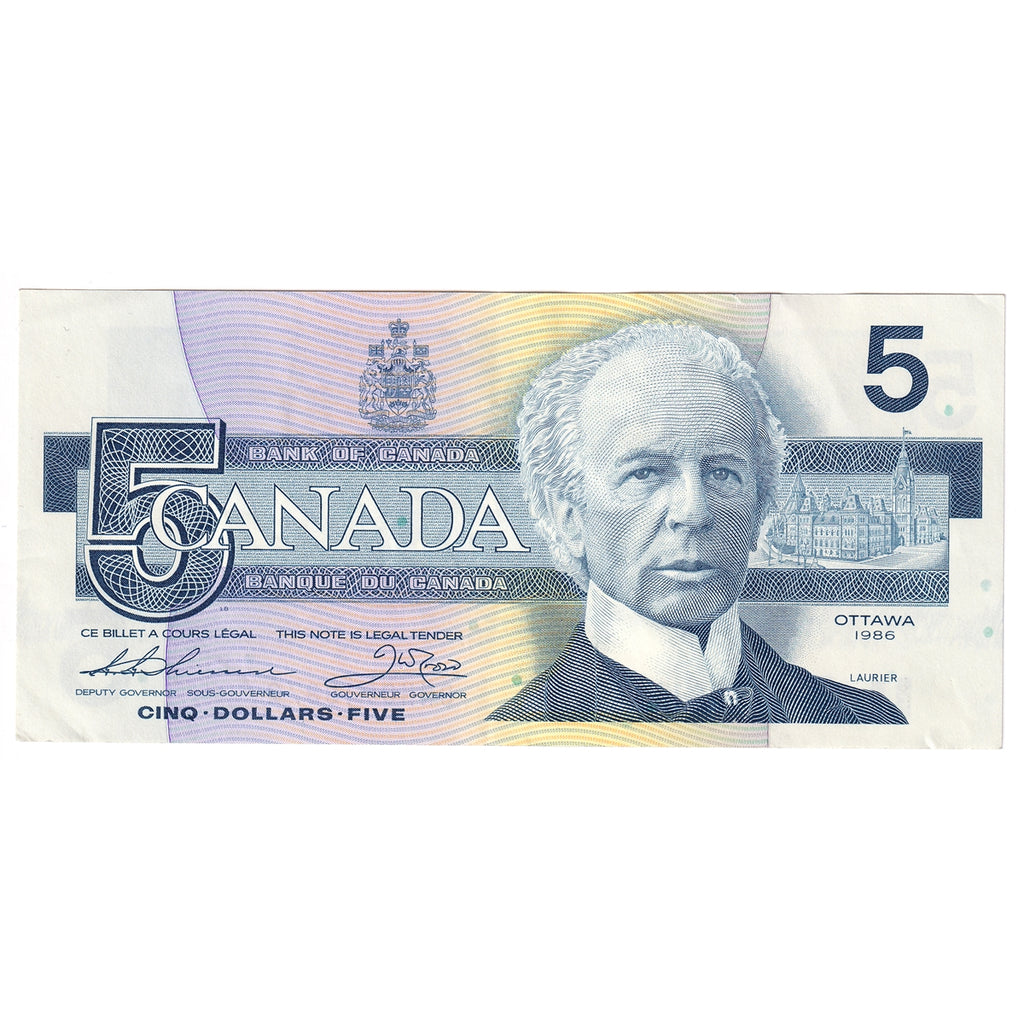 BC-56b 1986 Canada $5 Thiessen-Crow, GNH, AU