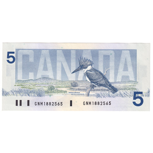 BC-56b 1986 Canada $5 Thiessen-Crow, GNM, AU-UNC