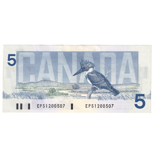 BC-56b 1986 Canada $5 Thiessen-Crow, EPS, AU