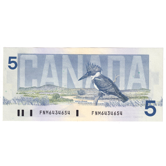 BC-56b 1986 Canada $5 Thiessen-Crow, FNM, UNC