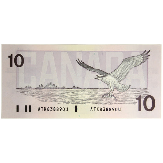 BC-57a 1989 Canada $10 Thiessen-Crow, ATK, AU-UNC