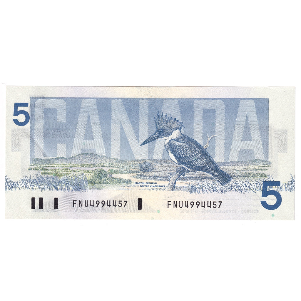BC-56b 1986 Canada $5 Thiessen-Crow, FNU, Uncirculated (MS60)