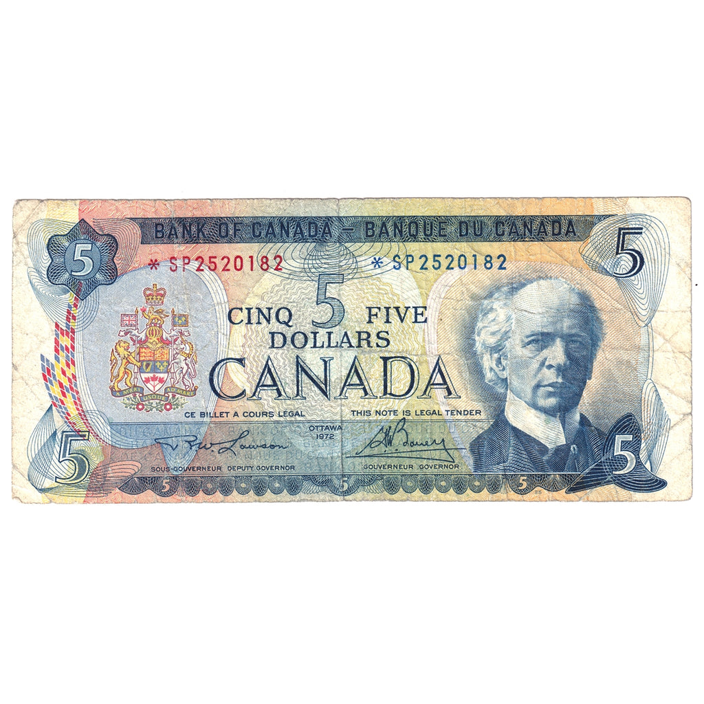 BC-48bA 1972 Canada $5 Lawson-Bouey, *SP, Circ