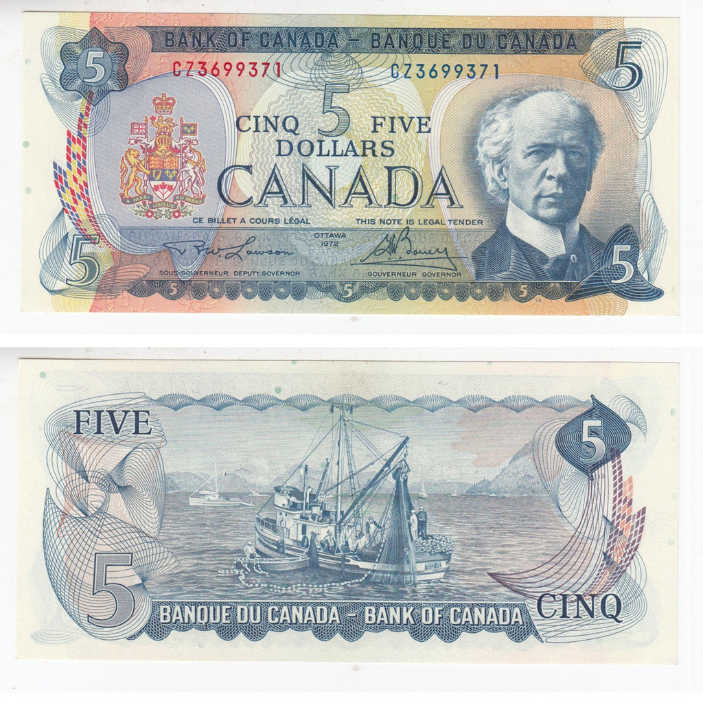 BC-48b 1972 Canada $5 Lawson-Bouey, CZ, Choice Uncirculated (CUNC63)