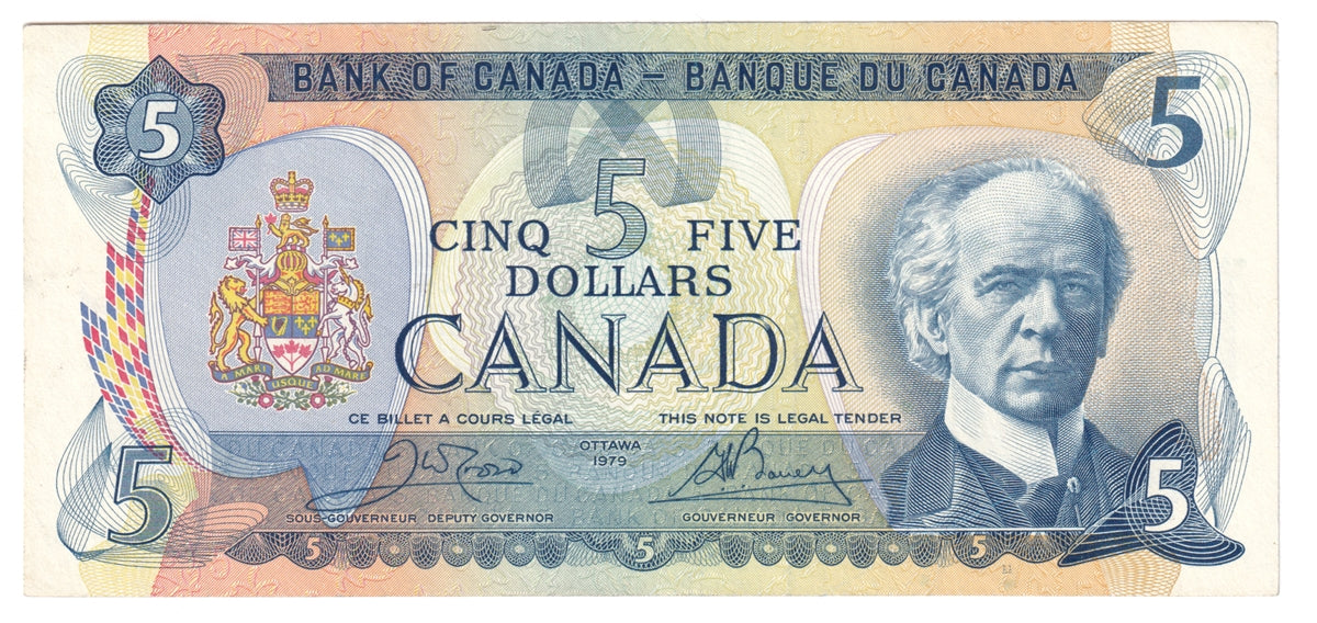 BC-53b 1979 Canada $5 Crow-Bouey, VF-EF (VF30)
