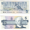 BC-56a 1986 Canada $5 Crow-Bouey, ENT, AU-UNC (AU55)