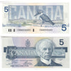 BC-56a 1986 Canada $5 Crow-Bouey, ENW, AU-UNC (AU55)